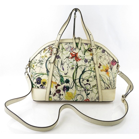 Gucci Floral Cream Shoulder Bag - Picture 2 of 16